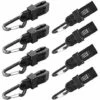 ZHUOXUAN Paquet De 8 Grands Clips De Bâche En Forme De D Pour Auvent En Plastique Résistant Au Vent Avec Mousqueton En Forme De D Pour Les Activités De Plein Air Noir -Equipement antichute Soldes 67170355 1