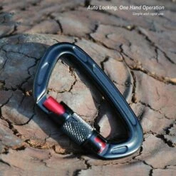 ZHUOXUAN Mousqueton à Verrouillage Automatique 2 Pièces, Aluminium 7075, Charge Lourde 12kn-1224kg, Solide, Ultra Léger, Pour Laisse De Chien, Hamac, Balançoire, Porte-clés, Forme D, Noir Et Rose -Equipement antichute Soldes 67170477 4