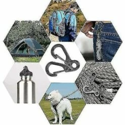 ZHUOXUAN Mini Mousqueton Crochet Suspendu Boucle Clip Plat Porte-clés En Métal Pour Artisanat Et Accessoires De Sac 30 Pièces -Equipement antichute Soldes 67170606 4