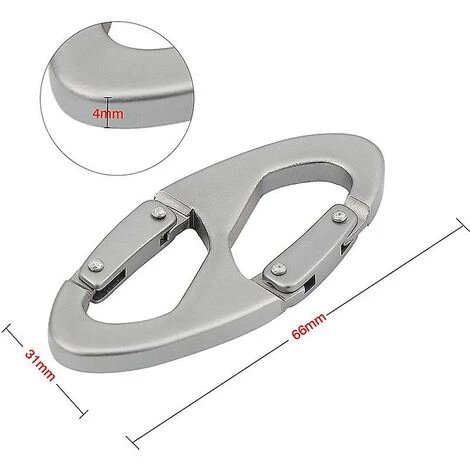 ZHUOXUAN 5pcs 8 En Forme De Verrouillage Mousqueton Clip En Alliage D'aluminium Porte-clés Pour La Randonnée Camping Voyage Sport Activités De Plein Air Boucle De Sécurité 4 ZHUOXUAN 5pcs 8 En Forme De Verrouillage Mousqueton Clip En Alliage D'aluminium Porte-clés Pour La Randonnée Camping Voyage Sport Activités De Plein Air Boucle De Sécurité – Image 2