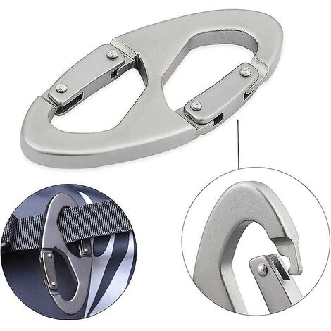 ZHUOXUAN 5pcs 8 En Forme De Verrouillage Mousqueton Clip En Alliage D'aluminium Porte-clés Pour La Randonnée Camping Voyage Sport Activités De Plein Air Boucle De Sécurité 5 ZHUOXUAN 5pcs 8 En Forme De Verrouillage Mousqueton Clip En Alliage D'aluminium Porte-clés Pour La Randonnée Camping Voyage Sport Activités De Plein Air Boucle De Sécurité – Image 3