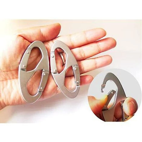 ZHUOXUAN 5pcs 8 En Forme De Verrouillage Mousqueton Clip En Alliage D'aluminium Porte-clés Pour La Randonnée Camping Voyage Sport Activités De Plein Air Boucle De Sécurité 6 ZHUOXUAN 5pcs 8 En Forme De Verrouillage Mousqueton Clip En Alliage D'aluminium Porte-clés Pour La Randonnée Camping Voyage Sport Activités De Plein Air Boucle De Sécurité – Image 4