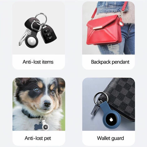 THSINDE Morceau De Porte-clés Pour Apple AirTag étui De Protection Pendentif, étui De Protection En Silicone Avec Porte-clés Portable Key Finder Cover Key Fob Case 5 THSINDE Morceau De Porte-clés Pour Apple AirTag étui De Protection Pendentif, étui De Protection En Silicone Avec Porte-clés Portable Key Finder Cover Key Fob Case – Image 3