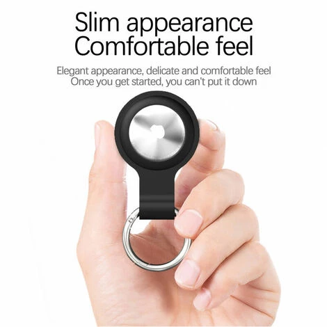 THSINDE Morceau De Porte-clés Pour Apple AirTag étui De Protection Pendentif, étui De Protection En Silicone Avec Porte-clés Portable Key Finder Cover Key Fob Case 6 THSINDE Morceau De Porte-clés Pour Apple AirTag étui De Protection Pendentif, étui De Protection En Silicone Avec Porte-clés Portable Key Finder Cover Key Fob Case – Image 4