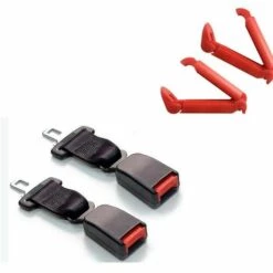 THSINDE Rallonge De Ceinture De Sécurité, Boucle De Ceinture De Sécurité 20CM +Clips Ceinture Voiture（4pcs）