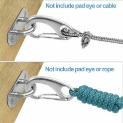 ILOVEMILAN Mousqueton De Connecteur De Corde Robuste De 10,2 Cm, Mousqueton à Ressort En Acier Inoxydable 316, Capacité De Charge De 454 Kg, Clips D'ancrage De Qualité Marine Pour Corde (lot De 4) -Equipement antichute Soldes 67422179 5