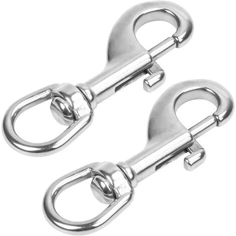Mousqueton 2pcs Crochet Avec Emerillon Laisse Chien Multifonction 82 Mm Longueur Pour Camping Pédestre Pêche 13Treize 3 Mousqueton 2pcs Crochet Avec Emerillon Laisse Chien Multifonction 82 Mm Longueur Pour Camping Pédestre Pêche 13Treize