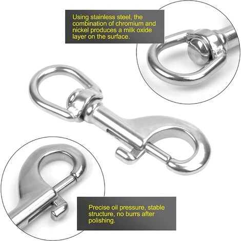 Mousqueton 2pcs Crochet Avec Emerillon Laisse Chien Multifonction 82 Mm Longueur Pour Camping Pédestre Pêche 13Treize 6 Mousqueton 2pcs Crochet Avec Emerillon Laisse Chien Multifonction 82 Mm Longueur Pour Camping Pédestre Pêche 13Treize – Image 4