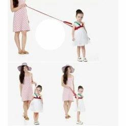 TANèTUE Harnais Enfant, Harnais De Sécurité 2 En 1 Anti-perte Apprendre à Marcher Laisse Enfant Réglable, Jaune/Vert -Equipement antichute Soldes 67425838 4