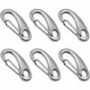 TANèTUE 6 Pièces Mousqueton Escalade,Mousqueton A Ressort En Acier Inoxydable Charge Maximale 100 KG,Ressort Porte Mousqueton 50 Mm Pour Camping,Randonnée,Extérieur -Equipement antichute Soldes 67427449 1