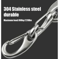 TANèTUE 6 Pièces Mousqueton Escalade,Mousqueton A Ressort En Acier Inoxydable Charge Maximale 100 KG,Ressort Porte Mousqueton 50 Mm Pour Camping,Randonnée,Extérieur -Equipement antichute Soldes 67427449 4