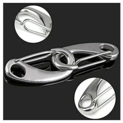 TANèTUE 6 Pièces Mousqueton Escalade,Mousqueton A Ressort En Acier Inoxydable Charge Maximale 100 KG,Ressort Porte Mousqueton 50 Mm Pour Camping,Randonnée,Extérieur -Equipement antichute Soldes 67427449 5