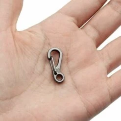 TANèTUE Mini Mousqueton Crochet, Mini Mousqueton Boucle Printemps Fermoirs De Sac à Dos Pour Camping Escalade Randonnée Porte-clés Extérieur (10 Pièces Noir) -Equipement antichute Soldes 67427833 3