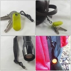 TANèTUE Mini Mousqueton Crochet, Mini Mousqueton Boucle Printemps Fermoirs De Sac à Dos Pour Camping Escalade Randonnée Porte-clés Extérieur (10 Pièces Noir) -Equipement antichute Soldes 67427833 4