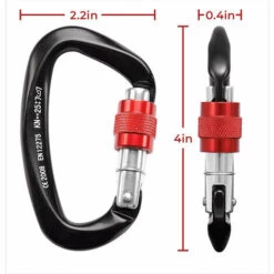 PREMIER 2pc Mousqueton Escalade 25kN Mousqueton à Verrouillage Mousqueton En Forme De D -Equipement antichute Soldes 67431504 4