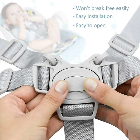 HEGUYEY Sangle De Sécurité Pour Bébé, Harnais De Sécurité à 5 Points, Ceinture De Sécurité Pour Bébé Chaise Haute 5 HEGUYEY Sangle De Sécurité Pour Bébé, Harnais De Sécurité à 5 Points, Ceinture De Sécurité Pour Bébé Chaise Haute – Image 3