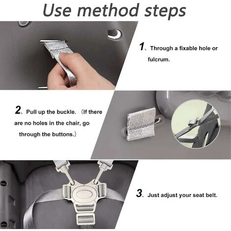 HEGUYEY Sangle De Sécurité Pour Bébé, Harnais De Sécurité à 5 Points, Ceinture De Sécurité Pour Bébé Chaise Haute 7 HEGUYEY Sangle De Sécurité Pour Bébé, Harnais De Sécurité à 5 Points, Ceinture De Sécurité Pour Bébé Chaise Haute – Image 5