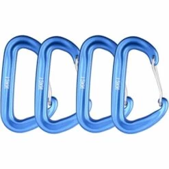 HEGUYEY Clips Légers De Mousqueton De Fermoir De Mousqueton De Wiregate En Aluminium 12KN Pour Le Camping De Hamac