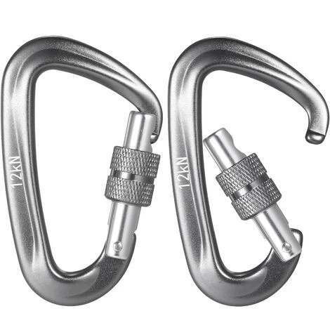 HAPPYSHOPPING Verrouillage Extérieur Rapide En Forme De D Capacité De Charge 12KN Gris 2pcs 5 HAPPYSHOPPING Verrouillage Extérieur Rapide En Forme De D Capacité De Charge 12KN Gris 2pcs – Image 3