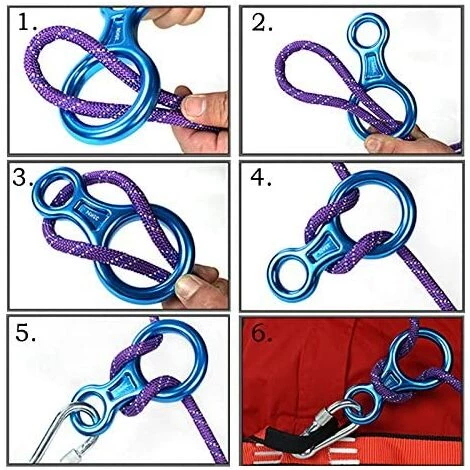 ENLENK Descendeur De Sauvetage, Dispositif D'assurage Super Figure 8, équipement De Rappel D'escalade 5 ENLENK Descendeur De Sauvetage, Dispositif D'assurage Super Figure 8, équipement De Rappel D'escalade – Image 3