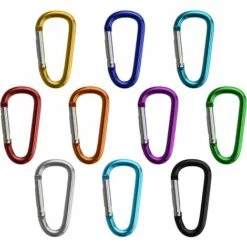 FLYME Matériel Mousqueton Dans Différents Modèles Et Couleurs - 10 Pièces - Clips De Mousqueton Pour L'extérieur -Equipement antichute Soldes 67636781 2