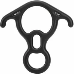 FLYME Mousqueton En Corne De Boeuf Descendeur D'escalade 50KN Équipement D'escalade De Sauvetage Pour Travaux Aériens 8 Descendeur Avec Dispositif D'assurage Pour équipement De Rappel à Oreille Pliée