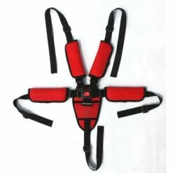 DONTODENT Ceinture De Sécurité Pour Chaise Haute Ceinture De Sécurité Pour Bébé Ceinture De Sécurité à 5 Points Ceinture De Sécurité Pour Bébé - ROUGE
