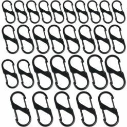 LLOVE Mini Mousquetons En Forme De S, 30 Mousquetons Doubles En Alliage Inoxydable Petit Mousqueton Pour Activités De Plein Air, Camping, Pêche, Voyage, Randonnée,