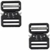 OSQI Lot De 2 Boucles De Ceinture Tactiques En Alliage De Zinc Noir Robuste De Qualité Militaire Avec Double Boucle Réglable En Métal (39 Mm) -Equipement antichute Soldes 67677050 1
