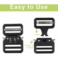 OSQI Lot De 2 Boucles De Ceinture Tactiques En Alliage De Zinc Noir Robuste De Qualité Militaire Avec Double Boucle Réglable En Métal (39 Mm) -Equipement antichute Soldes 67677050 4