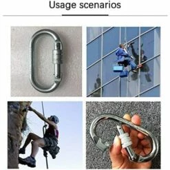 ENLENK 2 Pcs Mousqueton Escalade 25kN, Mousquetons Inoxydable O Mousqueton à Verrouillage Avec Fermoir à Vis Pour L'escalade, La Descente En Rappel, Hamacs, Laisse Pour Chien, Bouteille 10 ENLENK 2 Pcs Mousqueton Escalade 25kN, Mousquetons Inoxydable O Mousqueton à Verrouillage Avec Fermoir à Vis Pour L'escalade, La Descente En Rappel, Hamacs, Laisse Pour Chien, Bouteille -Equipement antichute Soldes 67682019 4
