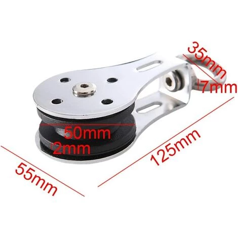 AOUGO Poulie De Levage De Roulement, Capacité De Charge De 300 Kg, Anneau Pivotant En Acier Inoxydable, Accessoires D'entraînement De Roue De Bloc De Traction De Levage 4 AOUGO Poulie De Levage De Roulement, Capacité De Charge De 300 Kg, Anneau Pivotant En Acier Inoxydable, Accessoires D'entraînement De Roue De Bloc De Traction De Levage – Image 2