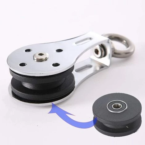 AOUGO Poulie De Levage De Roulement, Capacité De Charge De 300 Kg, Anneau Pivotant En Acier Inoxydable, Accessoires D'entraînement De Roue De Bloc De Traction De Levage 5 AOUGO Poulie De Levage De Roulement, Capacité De Charge De 300 Kg, Anneau Pivotant En Acier Inoxydable, Accessoires D'entraînement De Roue De Bloc De Traction De Levage – Image 3