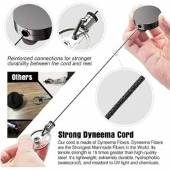 OUSUDELA 2 Pièces Porte-clés Rétractable En Métal Noir, Enrouleur Avec Mousqueton, Porte-clés Rétractable Avec Clip, Utilisé Pour Accrocher Des Clés Et Des Cartes De Travail 9 OUSUDELA 2 Pièces Porte-clés Rétractable En Métal Noir, Enrouleur Avec Mousqueton, Porte-clés Rétractable Avec Clip, Utilisé Pour Accrocher Des Clés Et Des Cartes De Travail -Equipement antichute Soldes 67712293 3