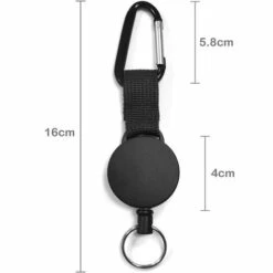 PERLE RARE 4 Pièces Porte Clef Retractable Avec Mousqueton,Porte Badge Enrouleur Pour Cartes De Bus,Clé,Cartes Accès,Carte étudiants -Equipement antichute Soldes 67717364 2