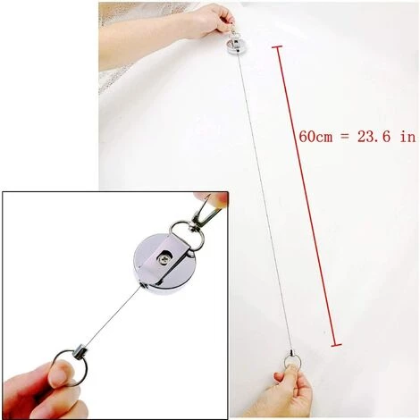 PERLE RARE 3 X Rétractable Porte-clés Avec Clip Ceinture Et Chaîne De Moulinet En Acier, Rétractable Clip Porte-badge, Porte-clé Porte Clip 5 PERLE RARE 3 X Rétractable Porte-clés Avec Clip Ceinture Et Chaîne De Moulinet En Acier, Rétractable Clip Porte-badge, Porte-clé Porte Clip – Image 3