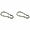 CYCLINGCOLORS 2x Mousqueton Acier Inoxydable Chaîne Corde Attache Rapide Clip Suspendre Inox , 5 X 50mm -Equipement antichute Soldes 67863125 1