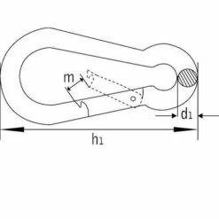 CYCLINGCOLORS 2x Mousqueton Acier Inoxydable Chaîne Corde Attache Rapide Clip Suspendre Inox , 5 X 50mm -Equipement antichute Soldes 67863125 2
