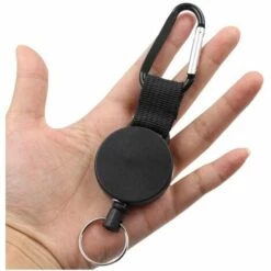 YOOUYIDA Rétractable Robuste Rétractable Porte-clés Rétractable Badges Reel Clip Avec 60cm / 24 Pouces En Acier Câble, Noir 3 Pièces- -Equipement antichute Soldes 67897335 5
