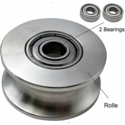 YOOUYIDA Poulie De Levage 500kg Avec 2 Roulements, Poulie Pour Cable, 48mm Poulie Inox 304 Argent- -Equipement antichute Soldes 67897497 3