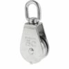 YIENJAOY AGILITY Robuste Poulie à Corde Réa Simple Avec Emerillon Pivotante En Inox Pulley Block Charge Max. 35-1000 Kg - M50