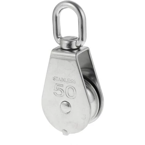YIENJAOY AGILITY Robuste Poulie à Corde Réa Simple Avec Emerillon Pivotante En Inox Pulley Block Charge Max. 35-1000 Kg - M50 3 YIENJAOY AGILITY Robuste Poulie à Corde Réa Simple Avec Emerillon Pivotante En Inox Pulley Block Charge Max. 35-1000 Kg - M50