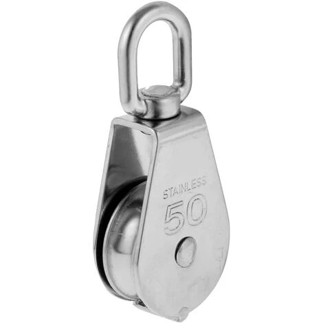 YIENJAOY AGILITY Robuste Poulie à Corde Réa Simple Avec Emerillon Pivotante En Inox Pulley Block Charge Max. 35-1000 Kg - M50 4 YIENJAOY AGILITY Robuste Poulie à Corde Réa Simple Avec Emerillon Pivotante En Inox Pulley Block Charge Max. 35-1000 Kg - M50 – Image 2
