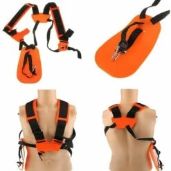 YIENJAOY AGILITY Harnais Universel à Double épaule Réglable Ceinture Rembourrée Pour Coupe-broussailles, Tondeuses, Tondeuses, Jardinage, Jardinage, élécateur De Puissance En Nylon - Orange -Equipement antichute Soldes 67905998 3