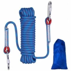 ENLENK Corde De Sécurité, Corde En Nylon, Corde D'escalade Extérieure, Corde D'escalade, Corde D'escalade, Corde De Sauvetage, Corde De Descente, Corde D'escalade, 30 Mètres Bleu 12mm