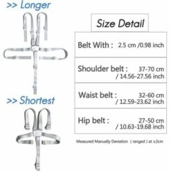 ENLENK Sangles De Sécurité Pour Chaise Haute, Harnais De Sécurité 5 Points Pour Enfants Convertibles Pour Chaise Haute/landau/poussette/poussette -Equipement antichute Soldes 67907909 3