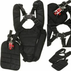 ENLENK Harnais à Double Bandoulière Rembourrée Boutonnage Sécurité Bretelles Pour Débroussailleuse Tondeuse Et Taille-Bordures Épaule Rembourrée Boutonnage Sécurité Noir- -Equipement antichute Soldes 67908021 5