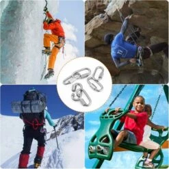 OYLDA Connecteurs Rapides à Mousqueton Fileté Ovale Connecteurs De Fil De 1/4" De Diamètre - 8 Pièces -Equipement antichute Soldes 67930179 5