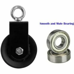 YIDOMDE Bloc De Poulie Pivotante, Seul Poulie Bloc Avec Support De Montage En U Pivot Poulie De Levage Rouleau Roue Pour Cable MšŠtallique Cable Poulie Musculation, 1PC -Equipement antichute Soldes 68069732 5