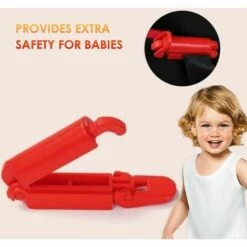 ECHOO Clip De Ceinture De Sécurité, Serrure De Ceinture De Sécurité De Voiture, Clips De Ceinture De Sécurité De Voiture, Boucle De Clip De Réglage De Ceinture De Sécurité D'enfant Pour Siège D'enfant De Ceinture De Sécurité De Voiture - Rouge (2pcs) Jskee -Equipement antichute Soldes 68086282 3
